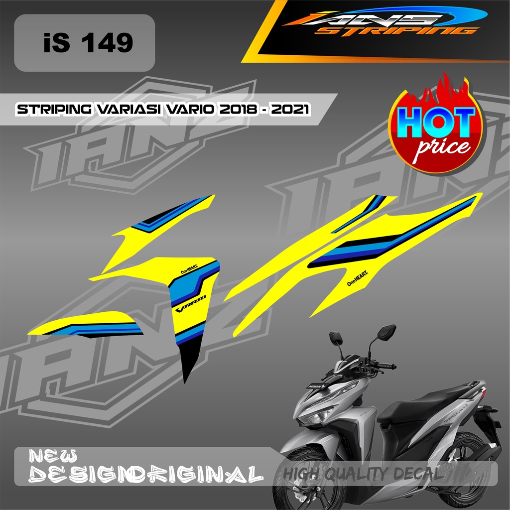 DECAL STRIPING LIST VARIO TECHNO 110 OLD / HONDA VARIO TECHNO 110 MENGGUNKAN BAHAN BERKUALITAS /  TIDAK MUDAH PUDAR / DECAL KERETA VARIO TECHNO  IS149