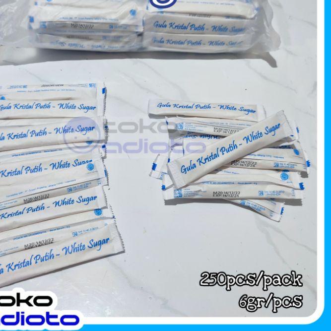 

℗ White Sugar Stick 6gr isi 250pcs / Gula Putih Kristal / Gula Pasir Kristal / Gula Kristal / Gula Sachet / White Sugar ♀