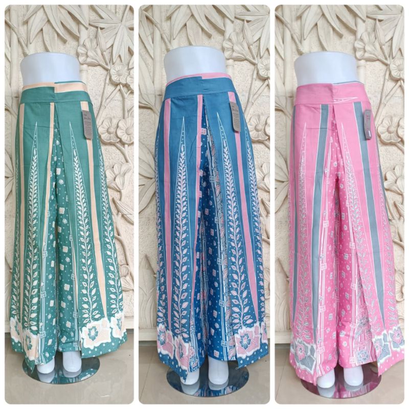 CELANA KULOT LAYER MOTIF CEMARA CELANA BATIK TUMPUK KERJA KANTORAN BAWAHAN KEBAYA CELANA PANJANG WAN