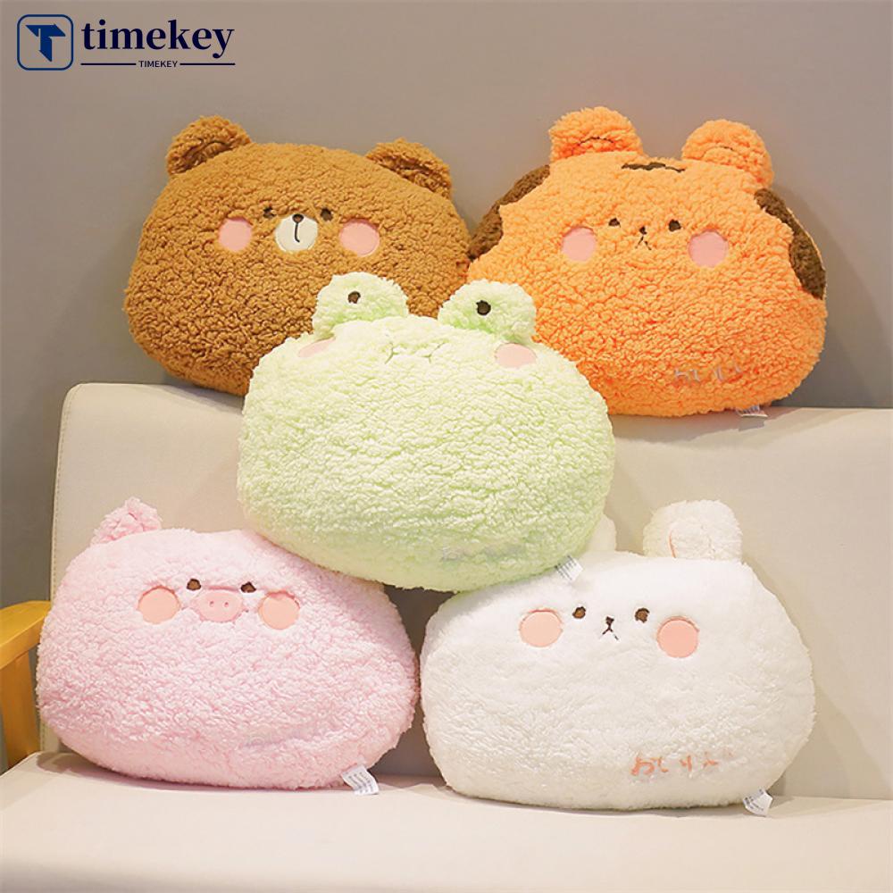 Timekey 35 cm kawaii Animal Mainan Mewah Kartun Teddy Bear Kelinci Kodok Tiger Boneka Lembut Bantal Sofa Cushion Dekorasi Rumah Untuk Anak Anak J2K3