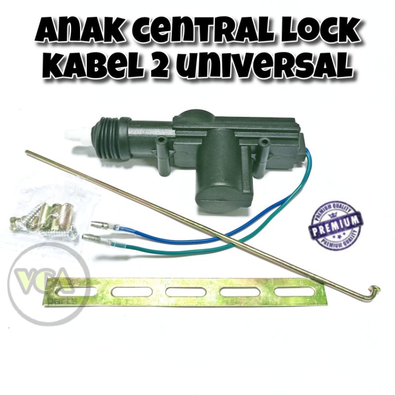 ANAK CENTRAL LOCK/PISTOL SENTRAL LOCK MOBIL 2 KABEL UNIVERSAL.