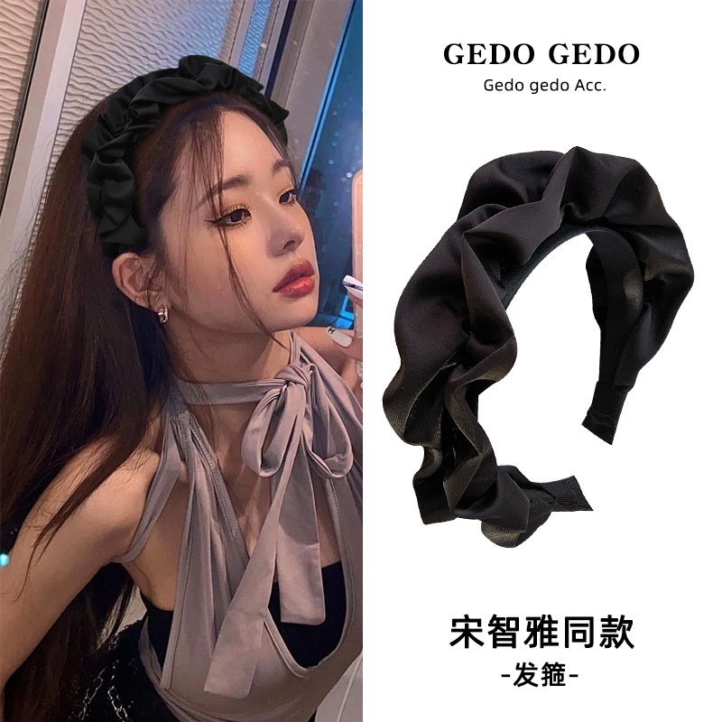 Bandana PANGSIT Korean Big Headband Bando Rambut Korea Jumbo Lebar BesarJi-a headband Head Band Fashion Inferno