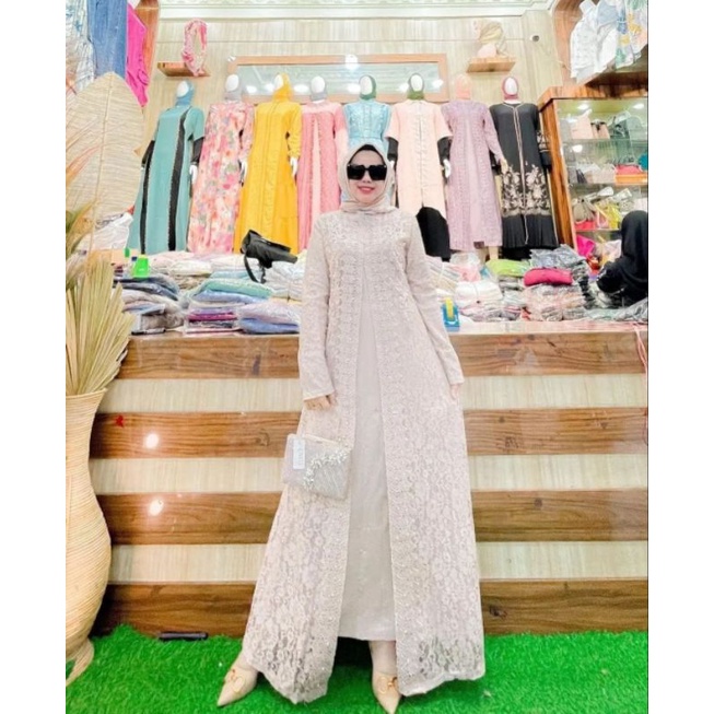 NEW COLLECTION SALSA DRESS  BROKAT KOREA IMPOR // GAMIS FULL BROKAT // GAMIS PESTA KONDANGA // GAMIS