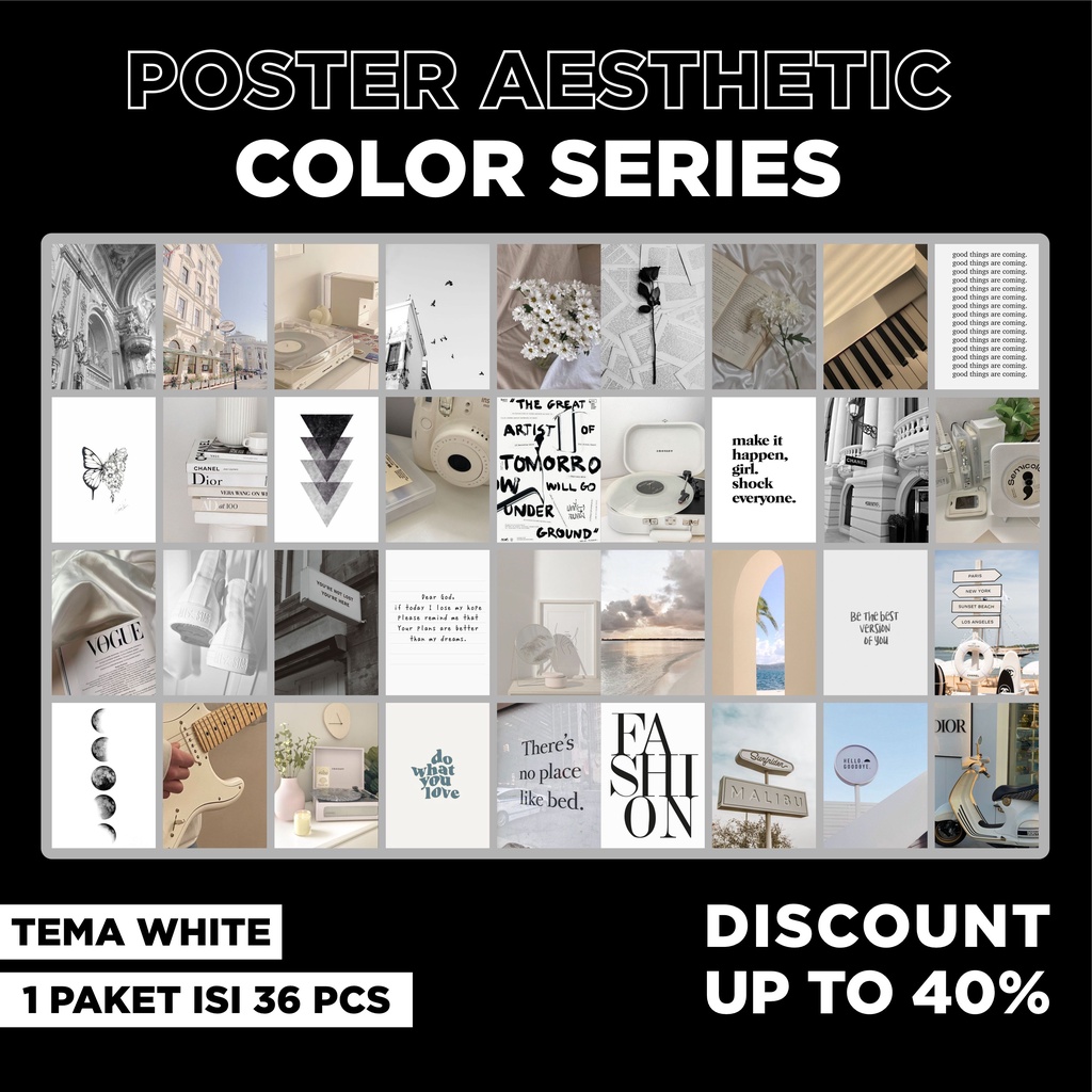 Poster Aesthetic color White ISI 36lbr