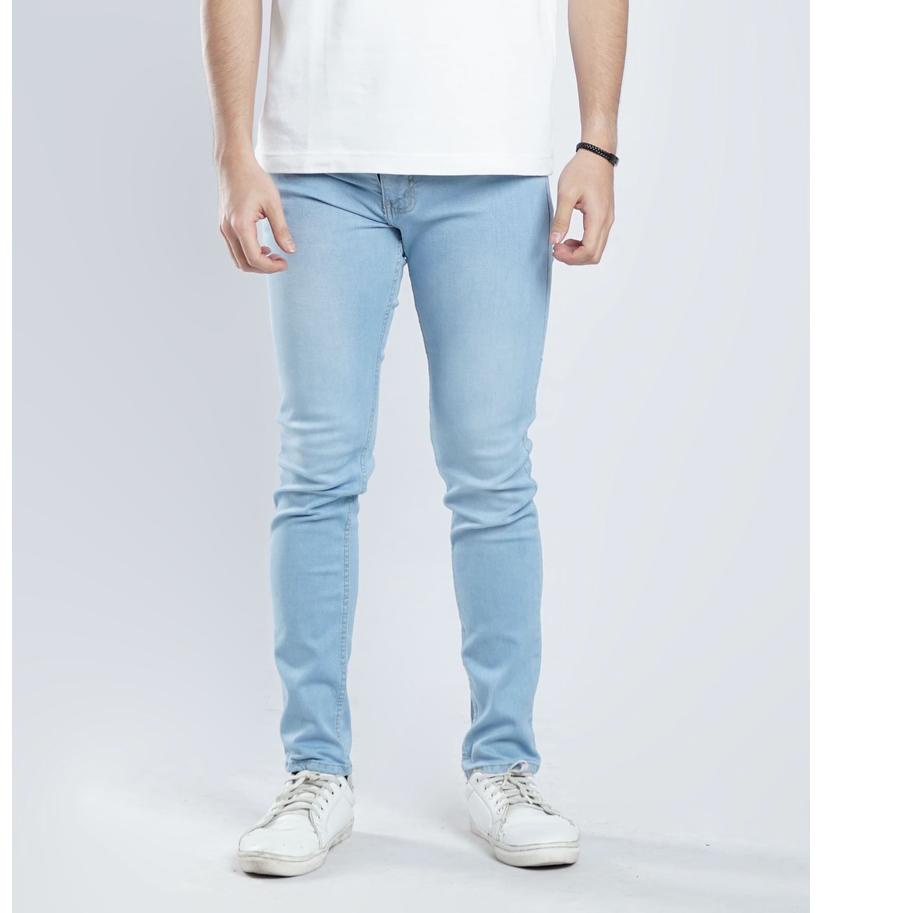 KAL516 Celana Jeans Pria - TONYJACK - London Denim Pants Light Blue - Slim Fit Pria Strecth - Celana