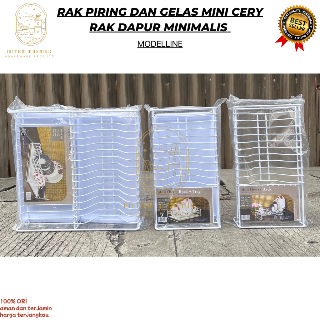 NEW!! RAK PIRING GELAS MINI POLOS DAN NAMPAN / MINI RACK CHERRY + TRAY MODELLINE