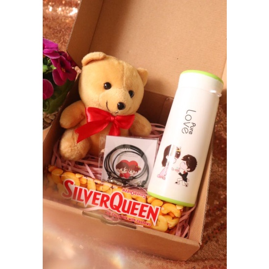 kado valentine beruang lucu ,sweet box