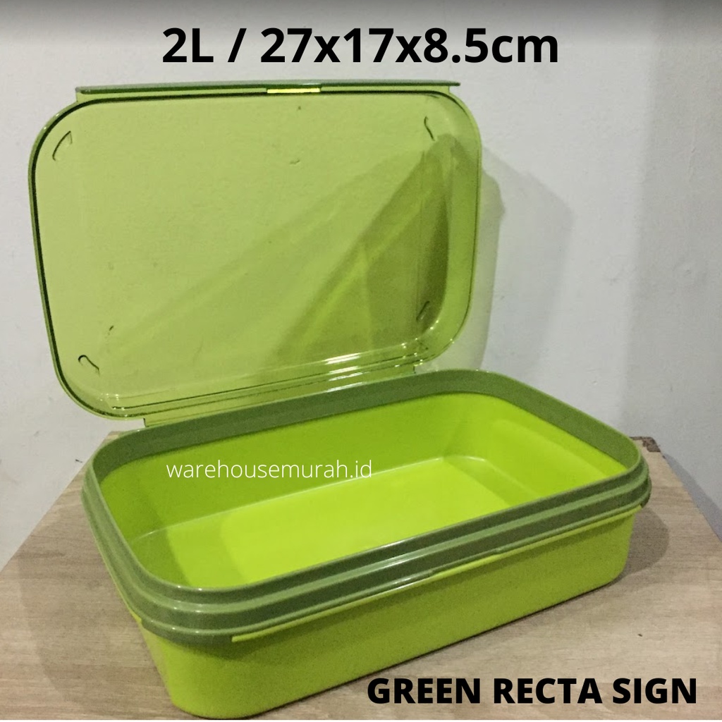 WAREHOUSEMURAH Green signature rectagular 2L hijau ezy keeper