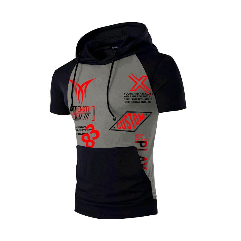 KAOS HOODIE/KUPLUK LENGAN PENDEK