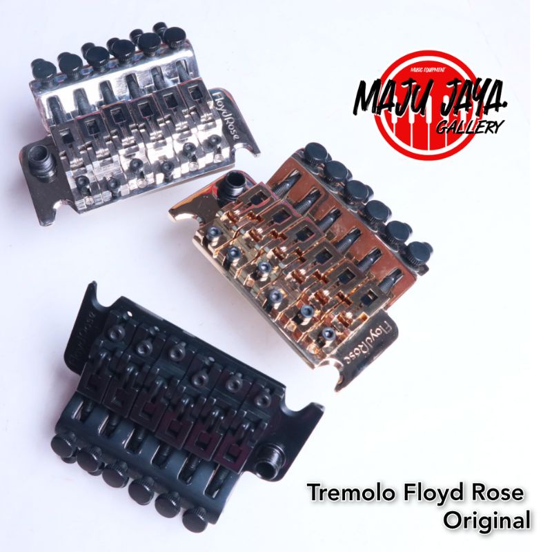 tremolo gitar updown floyd rose floydrose FRT Original Gold chrome hitam set