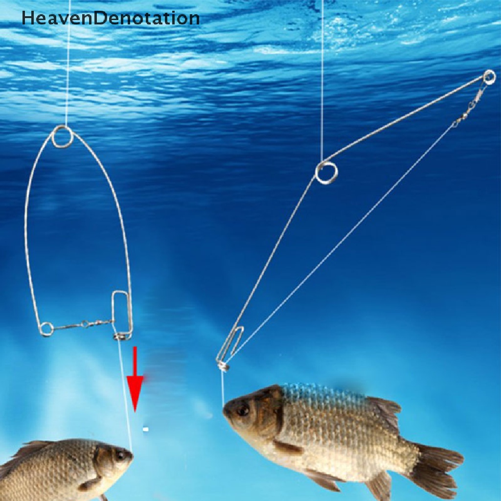 [HeavenDenotation] Camping Perangkat Memancing Otomatis Musim Semi Ejection Hook Stainless Steel Tackle HDV