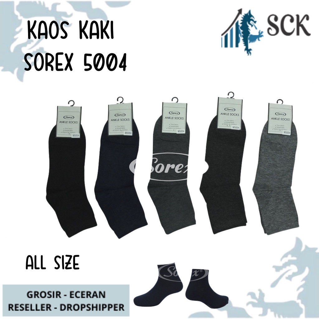 Kaos Kaki Pria SOREX 5004 / Kaos kaki Pria dewasa pendek premium quality Sport SOREX 5004 - sckmenwear GROSIR