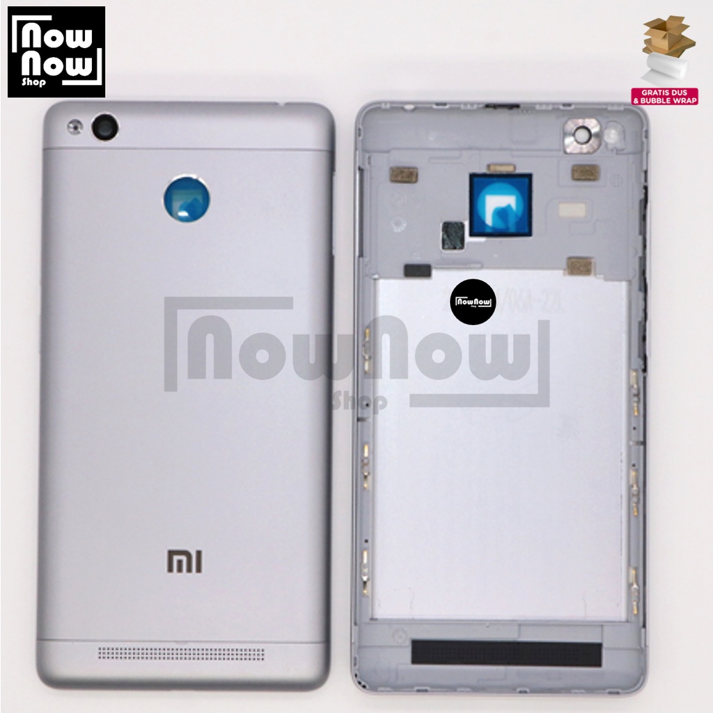 Backdoor Tutup Belakang Baterai Xiaomi Redmi 3S / 3X / 3 PRO / 3 PRIME 2016031 Backcover Back Casing Housing Cover Belakang Back Case Panel Replacement