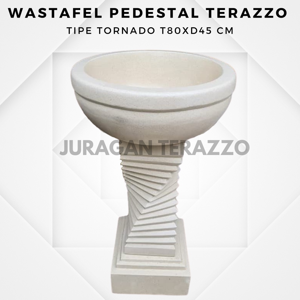 JURAGAN TERAZZO WASTAFEL TERAZZO MARMER MINIMALIS TIPE TORNADO - WASTAFEL CUCI TANGAN UNIK
