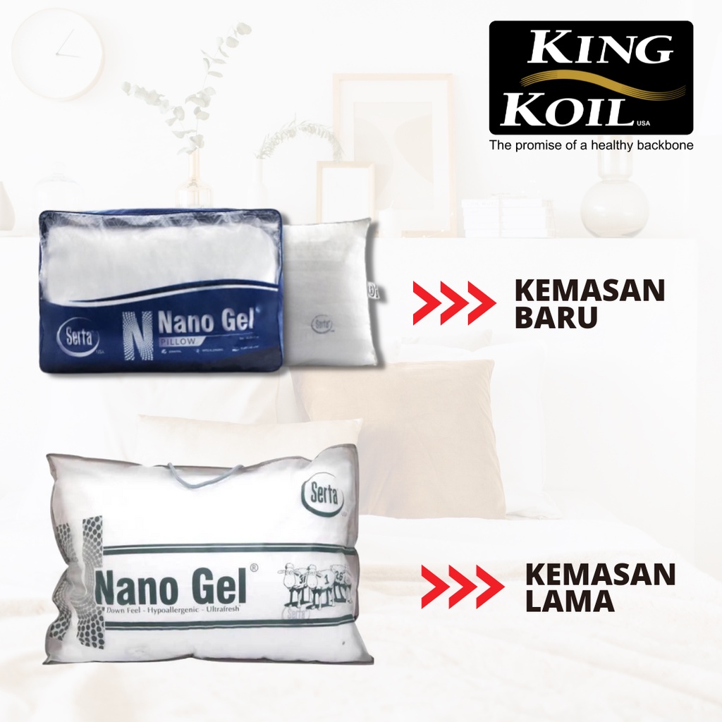 Bantal SERTA Nano Gel Pillow alterantif Bulu Angsa Goose Down Hypoallergenic Original