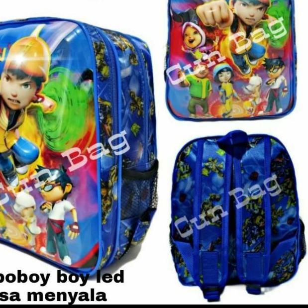➵ Tas sekolah anak sd karakter Boboiboy gambar timbul Led nyala tas ransel anak laki laki BOBOIBOY ➢