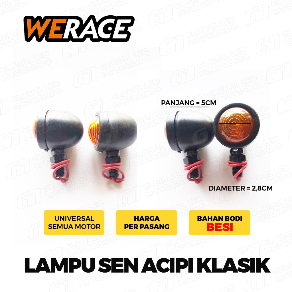 [WERACE] LAMPU SEIN / SEN ACIPI CROME BESI KUALITAS TERBAIK