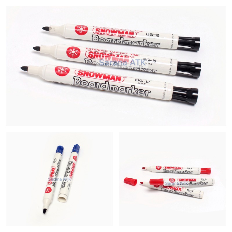 

SNOWMAN SPIDOL WHITEBOARD MARKER BG12 Pcs