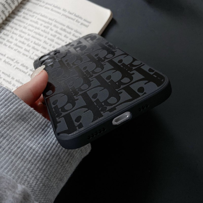 Fashion Full Dior Soft Case HP iP iPhone 11 12 Mini 13 Pro Max 7 8 + Plus SE 2020 X XR SE 2020 XS Max Black Frosted Casing Apple