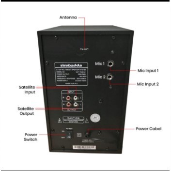 Speaker Simbadda CST 7000N+ / Fm Radio / Bluetooth / Black