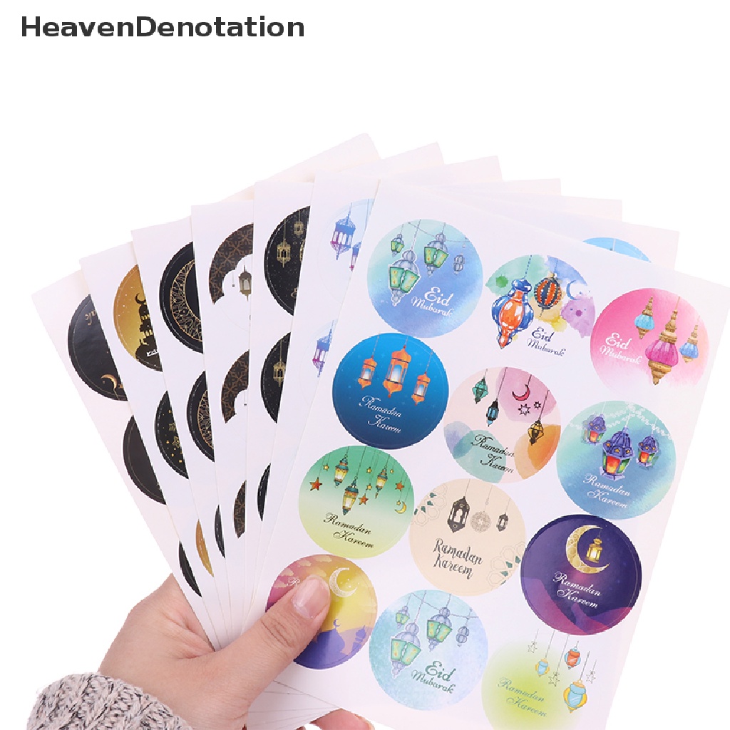 [HeavenDenotation] 10lembar Ramadhan Eid Mubarak Dekorasi Gift Sticker Holiday Segel Stiker HDV