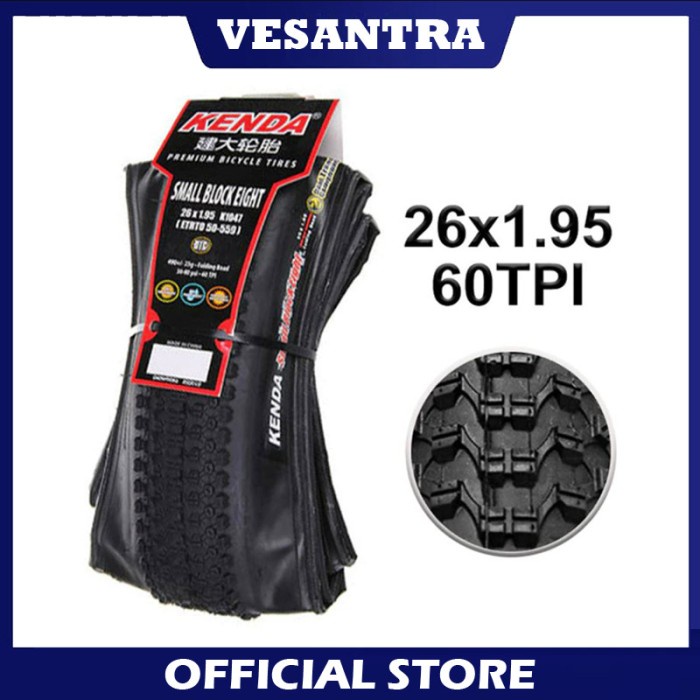 Ban Kenda K1047 Kevlar Ban Luar 26 X 1.95 60Tpi 80 Psi Small Block Eight