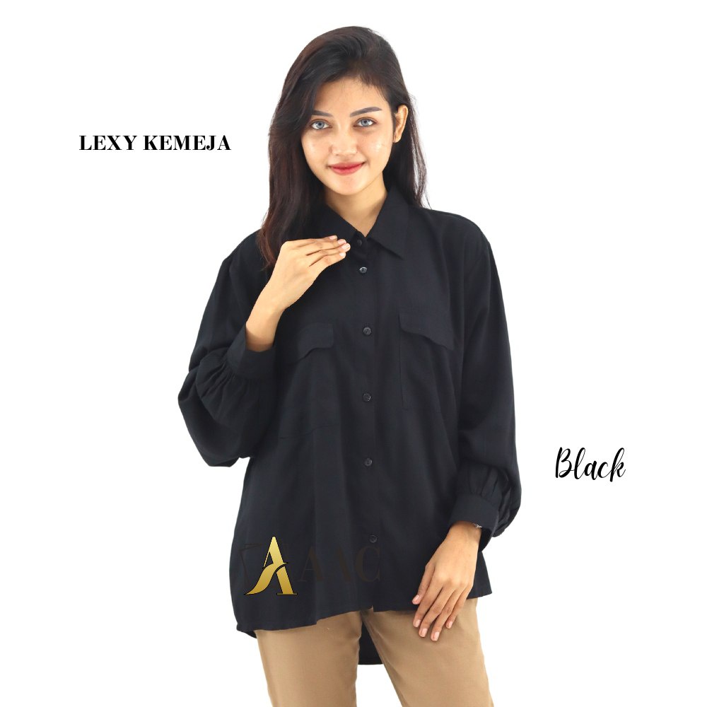 Lexy Kemeja , Kemaja Wanita Rayon Twill Premium