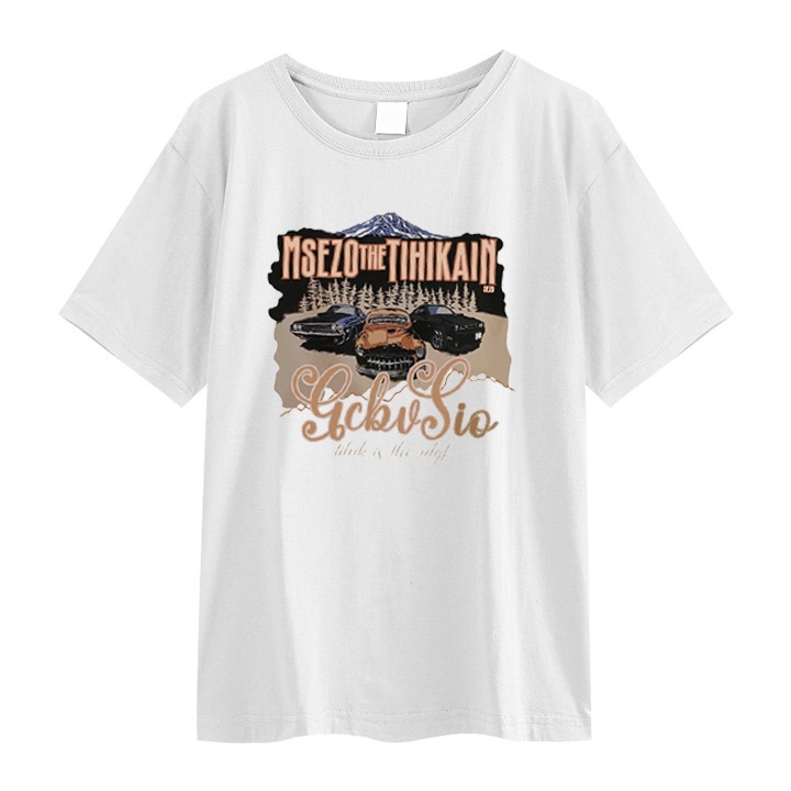 RDGF official shop 2023 versi Korea baru  kemeja leher bulat pakaian sederhana Kaos pria kaos hitam oversize PRIA &amp; WANITA (UNISEX)