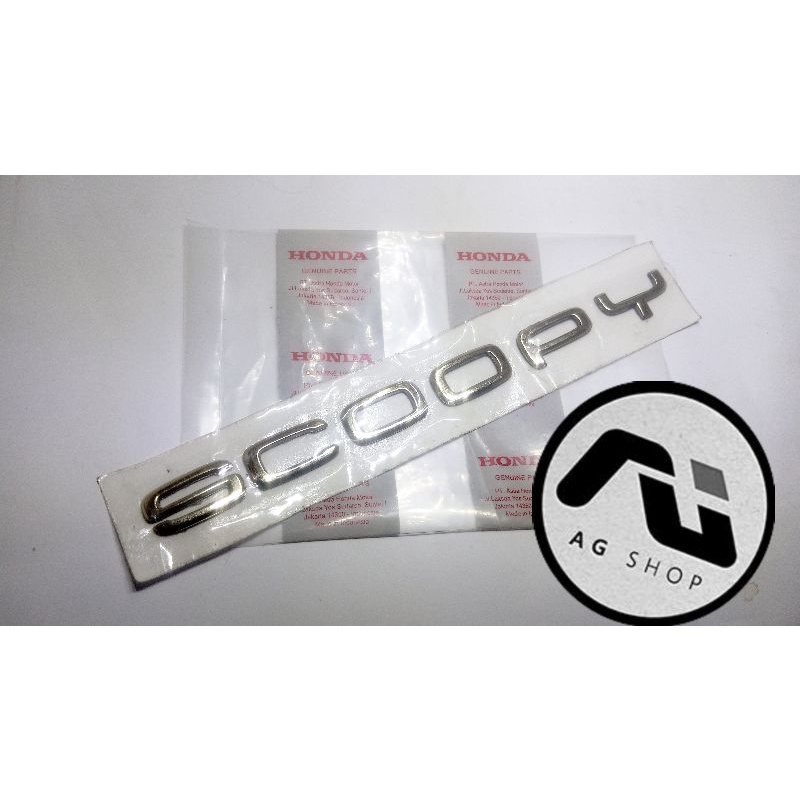 emblem honda scoopy scopy 2021 2022 (huruf O) satuan original