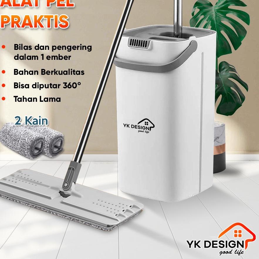 ☼ YK DESIGN YK-605 Alat pel lantai bentuk persegi panjang FREE 2 Kain ✷