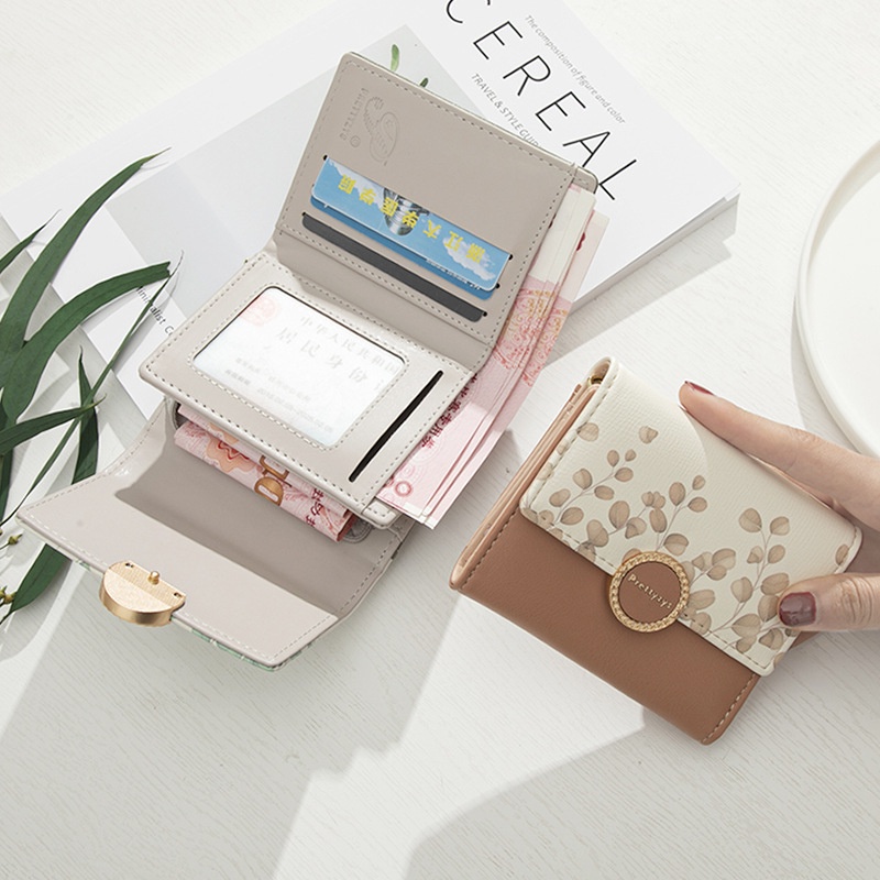 DOMPET LIPAT WANITA PRETTYZYS BRANDED REMAJA KEKINIAN MINI KULIT COKLAT WA644C3 QUILLA IMPORT KOREA KARTU KOIN BATAM CEWEK MURAH KECIL PENDEK FASHION PREMIUM LUCU SIMPLE