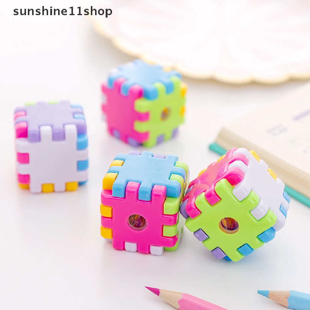 Sho Kreatif Lucu Bentuk Fantastic Magic Cube Pensil Sharpener Cutter Perlengkapan Sekolah Pengasah Pensil Hadiah Anak Pencil Sharpener N