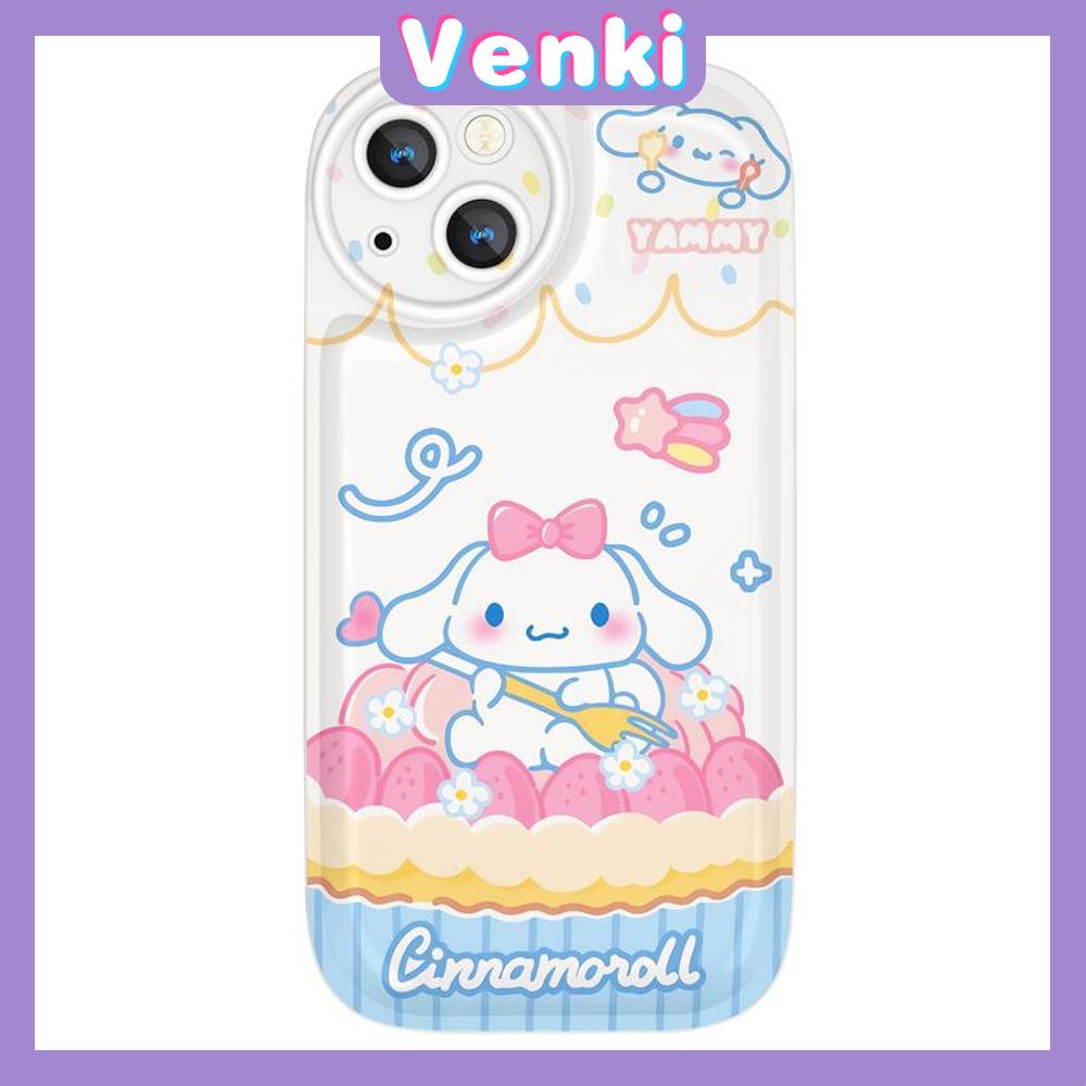 Case For iPhone 11 Soft TPU Air Cushion Case Glossy Cute Cartoon Puppy Airbag Shockproof Camera Protection Compatible for iPhone 14 13 12 11 Pro Max 7 8 Plus