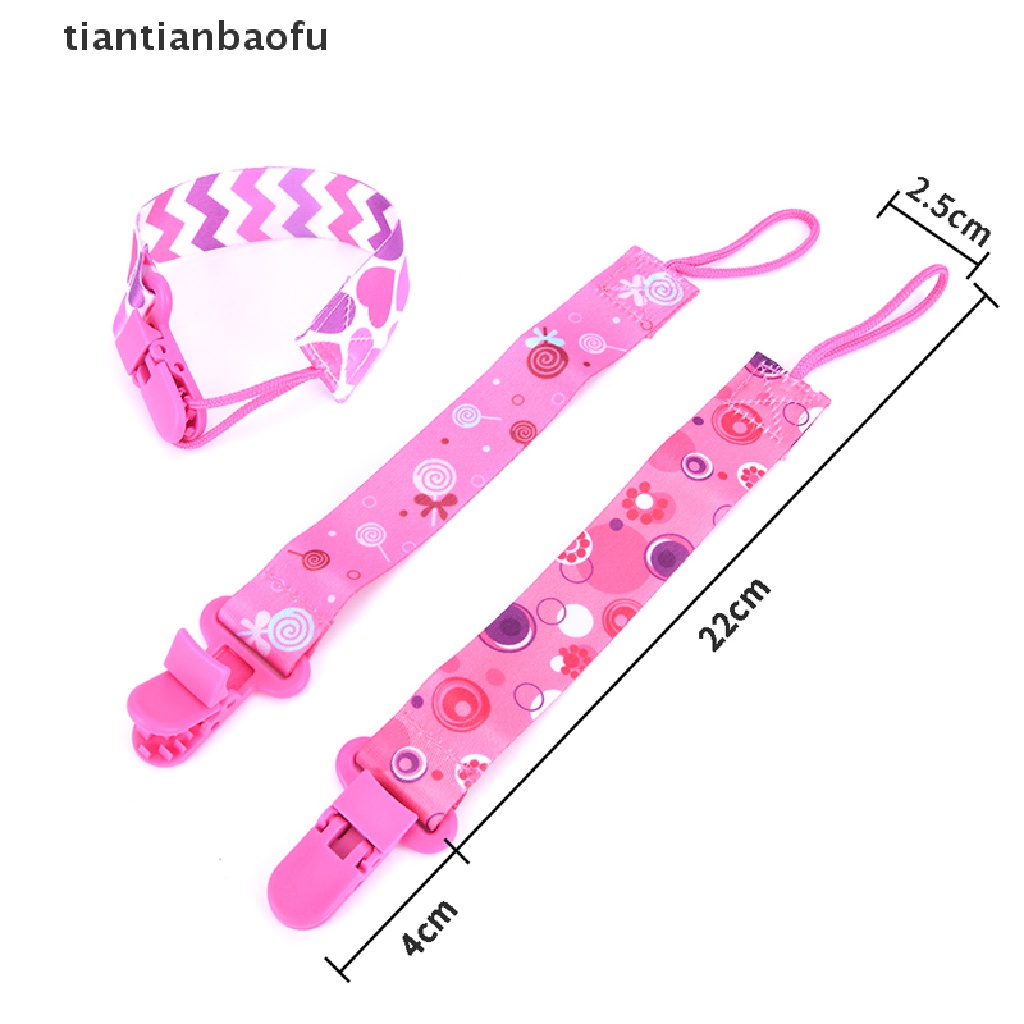 [tiantianbaofu] 3pcs/set Klip Dot Bayi Rantai Dummy Clip Nipple Holder Untuk Bayi Butik