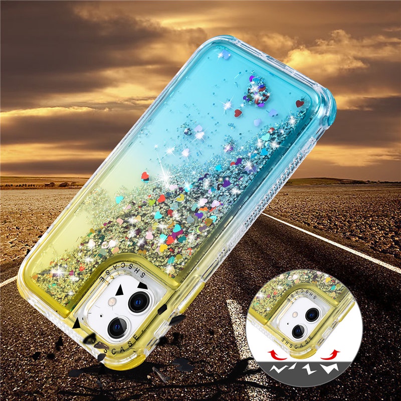IPHONE Casing Ponsel Pasir Hisap Gradual Mimpi Mode Canggih Tahan Guncangan Untuk Iphone14 13 12 11 Pro Max X XS Max Xr7 8 Plus Penutup Belakang Anti Jatuh
