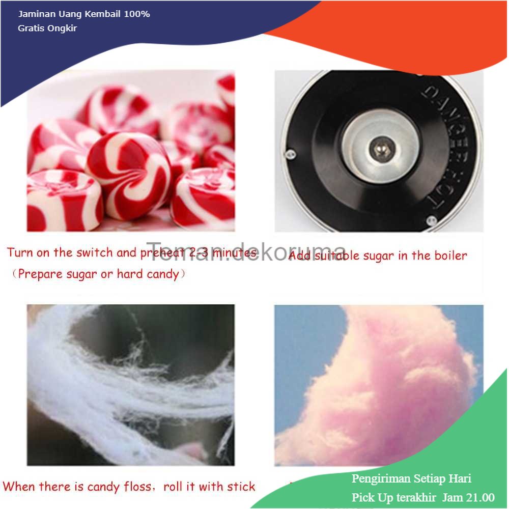 TD - GLS Fresh Delicious Mesin Arum Manis Permen Kapas Cotton Candy Maker - JK-MO6