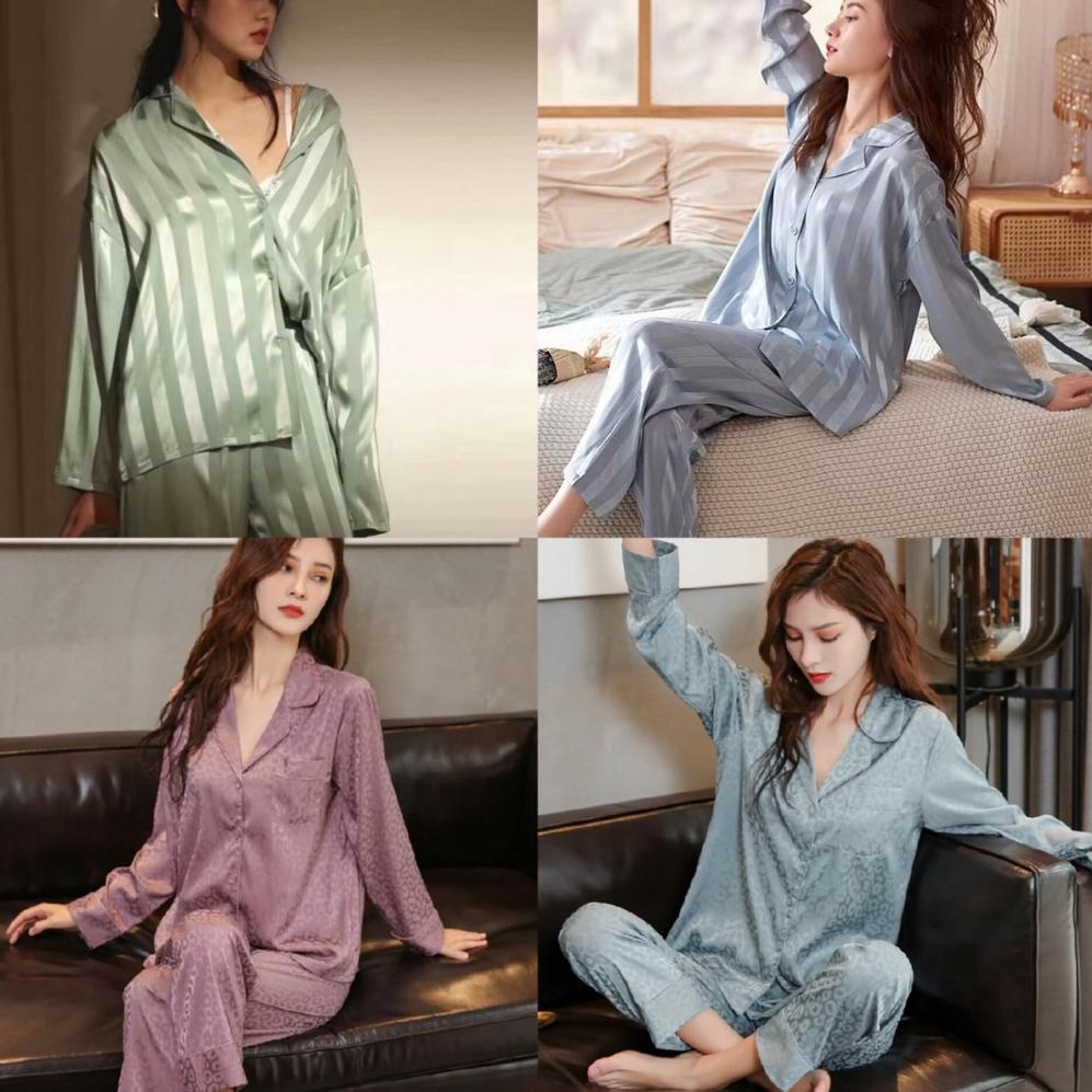 HOT BAJU TIDUR EXCLUSIVE PIYAMA WANITA SATIN SUTRA ORGANIC TENCEL IMPORT MEWAH PREMIUM .,,.,.,