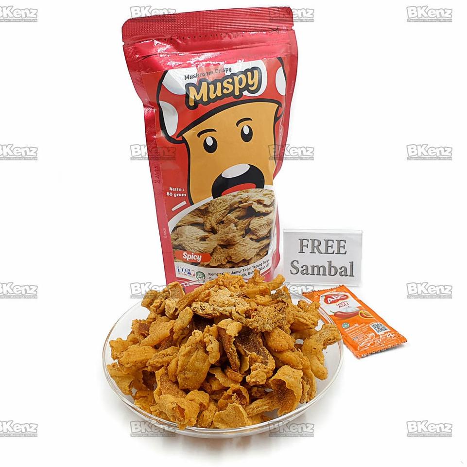 

B23 Muspy Mushroom Crispy Keripik Jamur Tiram 80gr STOCK TERBATAS ㆆ