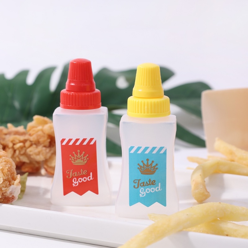 2 Pcs Pack Salad Dressing Kecap Subbottling Peralatan Makan Dapur Alat Makan Multi-Fungsi Portabel Dapat Digunakan Kembali Botol Selai Mini Kosong Isi Ulang Botol Saus Bento