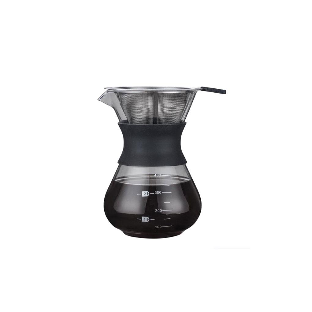 Coffee Pot Percolator Mocha Cup Permukaan Halus Perlengkapan Kopi Compact Size Borocilicate Water Pot Penyaringan Kettle