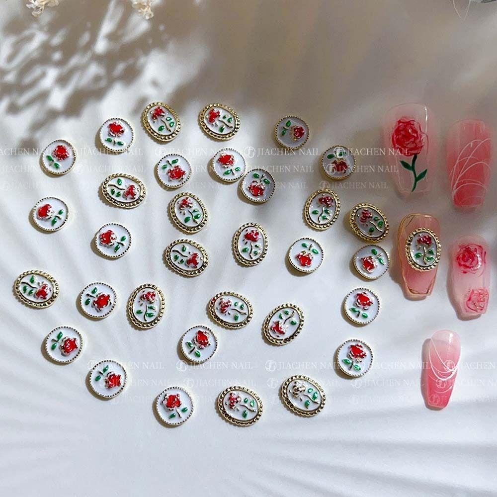 Agustina Kartun Dekorasi Kuku Wanita Jepang 3D Nail Art Drills Butterfly Manicure Aksesoris Bunga Perhiasan Kuku