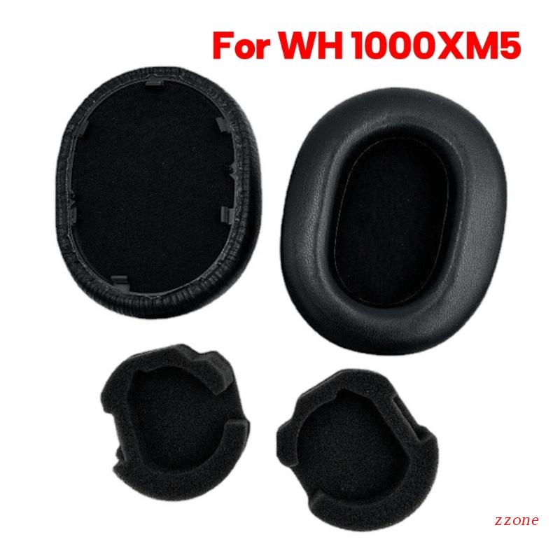 Zzz Earpad Breathable Untuk WH-1000XM5 Headphone Ear Cushions Elastis Earpad Headphone Memory Foam Sleeves Leather Ear P