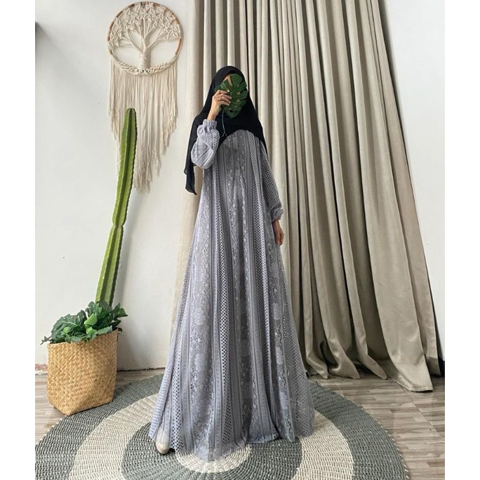 Abaya Brokat Malika Raya Series Lebaran 2023