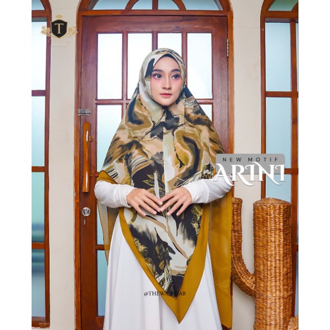 Hijab motif / khimar motif arini / jilbab instan motif / hijab printing / thewa hijab / kerudung sya