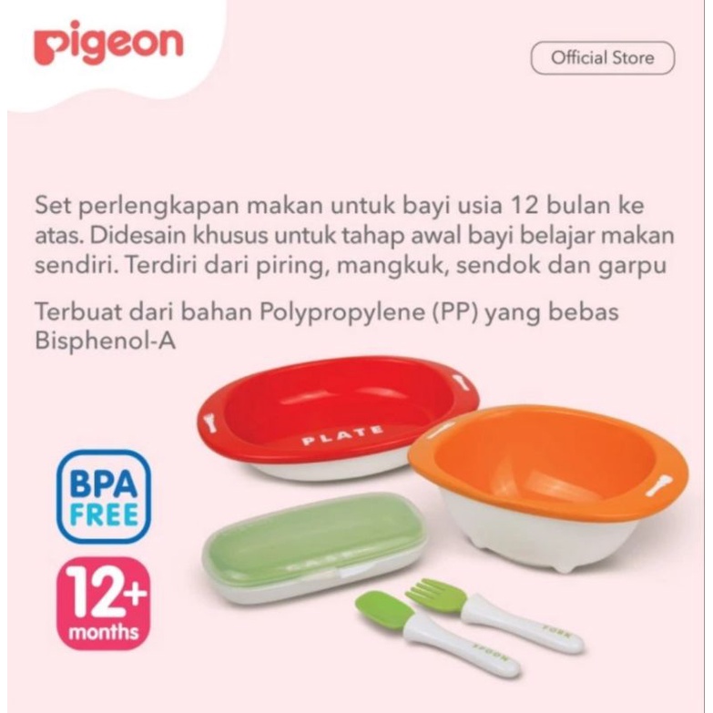 Pigeon Do It My Self Baby Cutlery Set / Set Perlengkapan Makan Bayi Pigeon / Box Kado Bayi