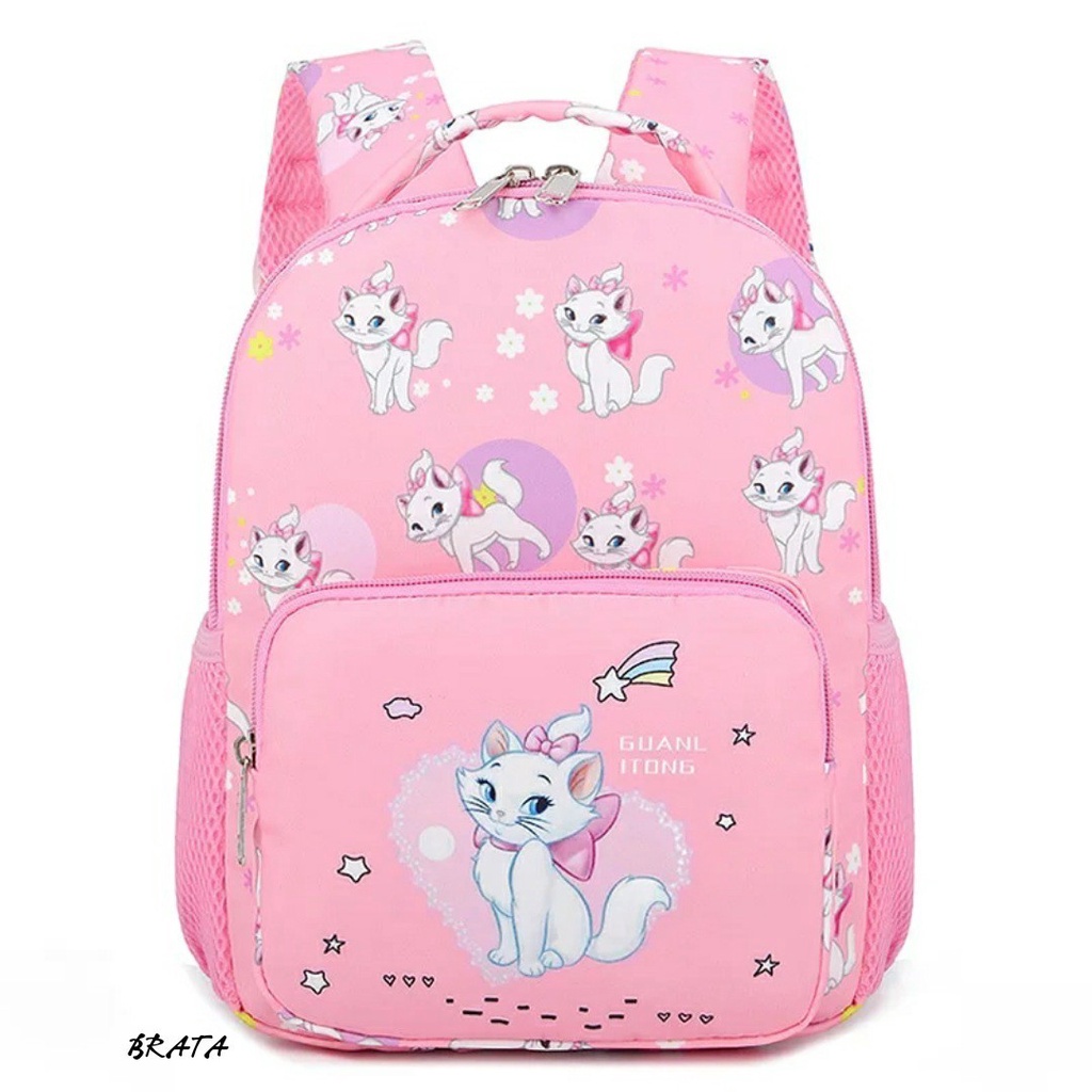 NIQABIS Tas Ransel Anak Perempuan MARIE THE CAT Tas Sekolah PG PAUD TK SD