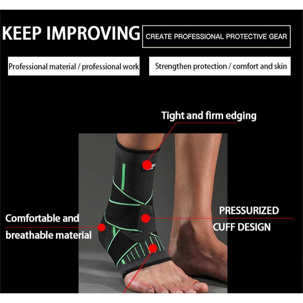 Penyangga Engkel Sport Ankle Support Brace 1 PCS Penopang Lutut Alat Kesehatan Kaki Perlengkapan Olahraga