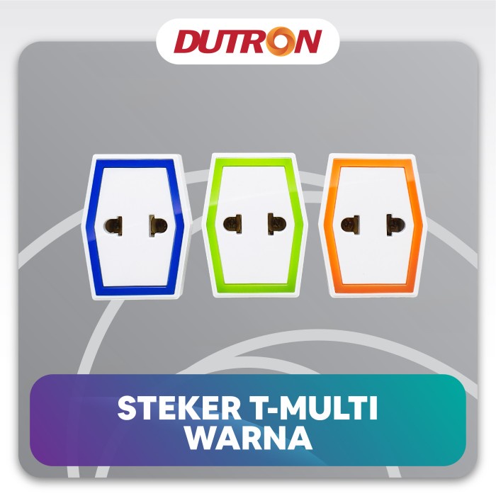 DUTRON Steker Arde T Multi Warna Colokan Cabang 3 SNI Garansi Original Dutron