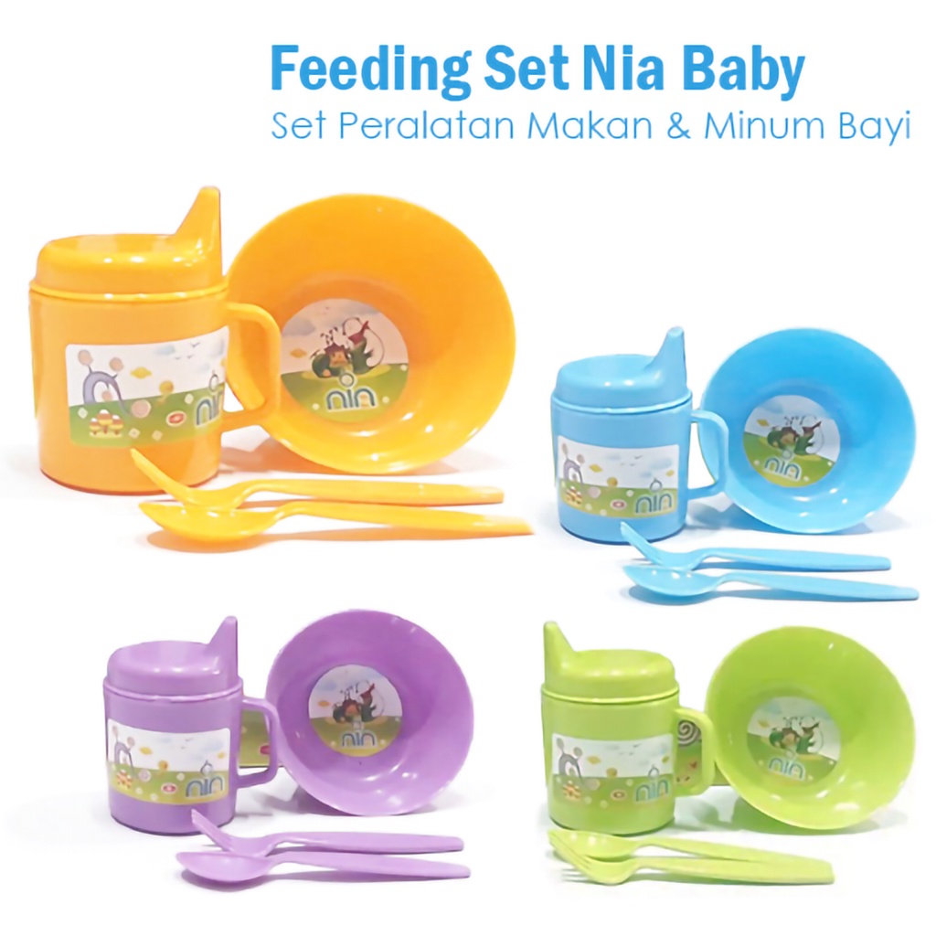 Feeding Set Nia Tempat Makan Bayi Tanpa Box