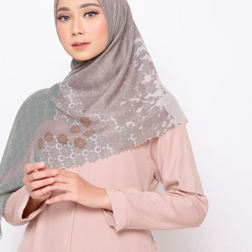 ™ BIA X Cut Meyriska - Istanbul Pale Oak Scarf Kerudung Segi Empat ◙